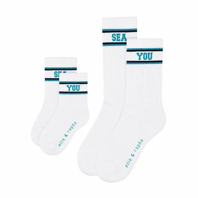 Ella and Rapha SEA YOU calzini bambini aqua cotone