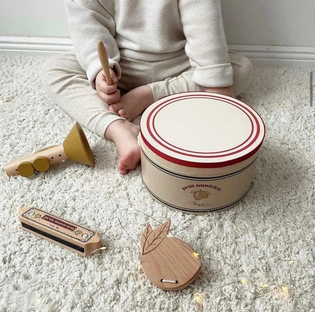 Konges Sløjd New set strumenti musicali legno 4 pezzi
