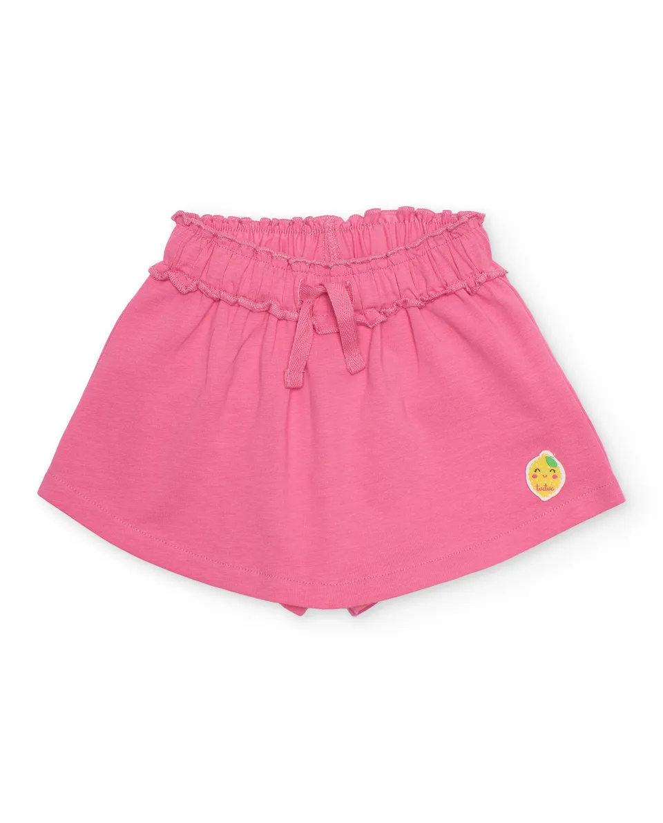Tuc Tuc shorts bambina rosa jersey vita elastica