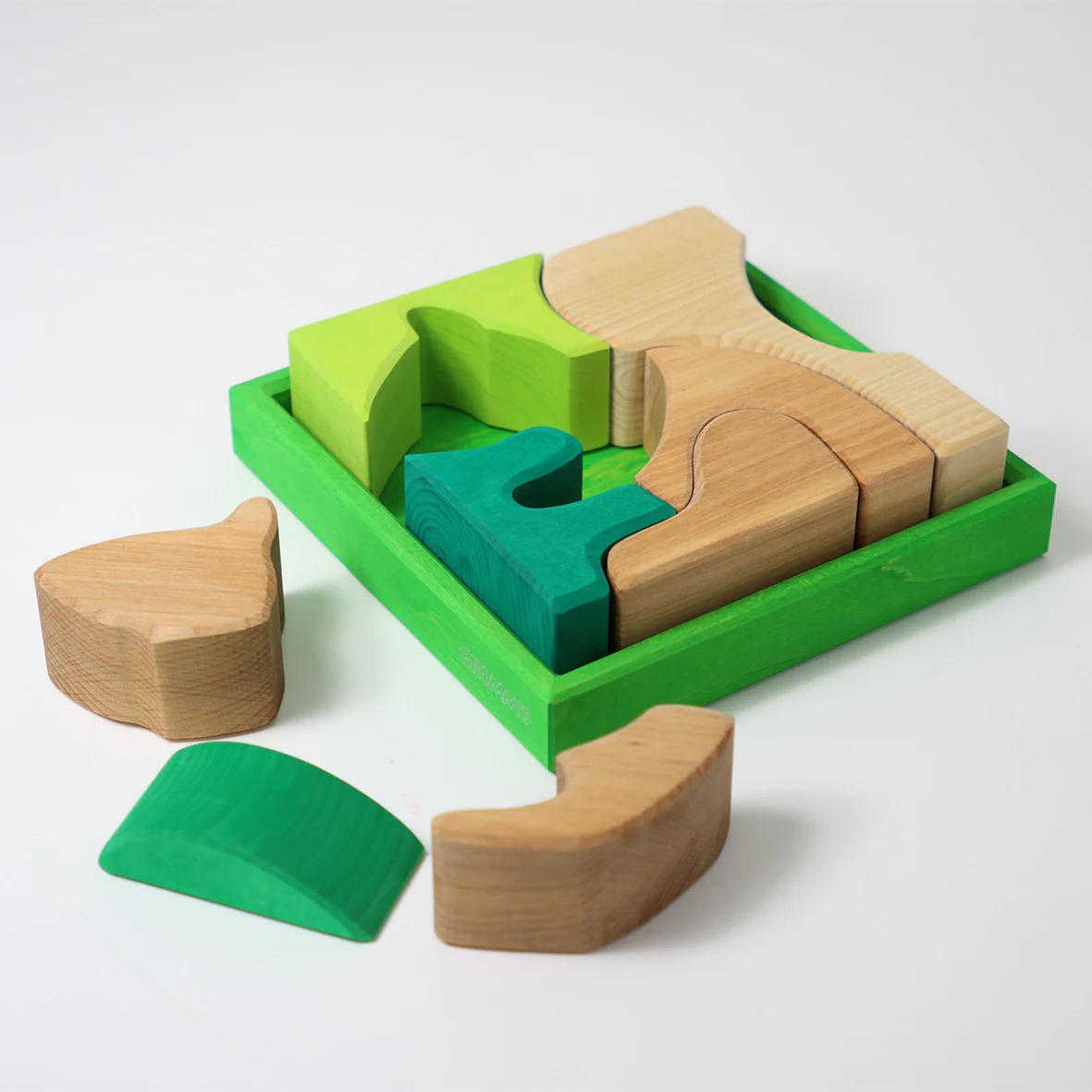 Grimm's Building Set Green costruzioni legno verde