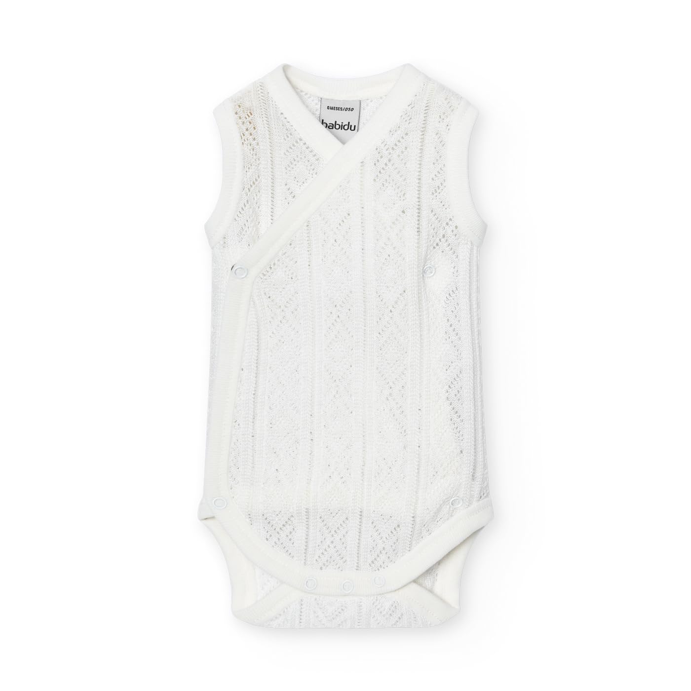 Babidu body incrociato senza maniche beige 6 mesi