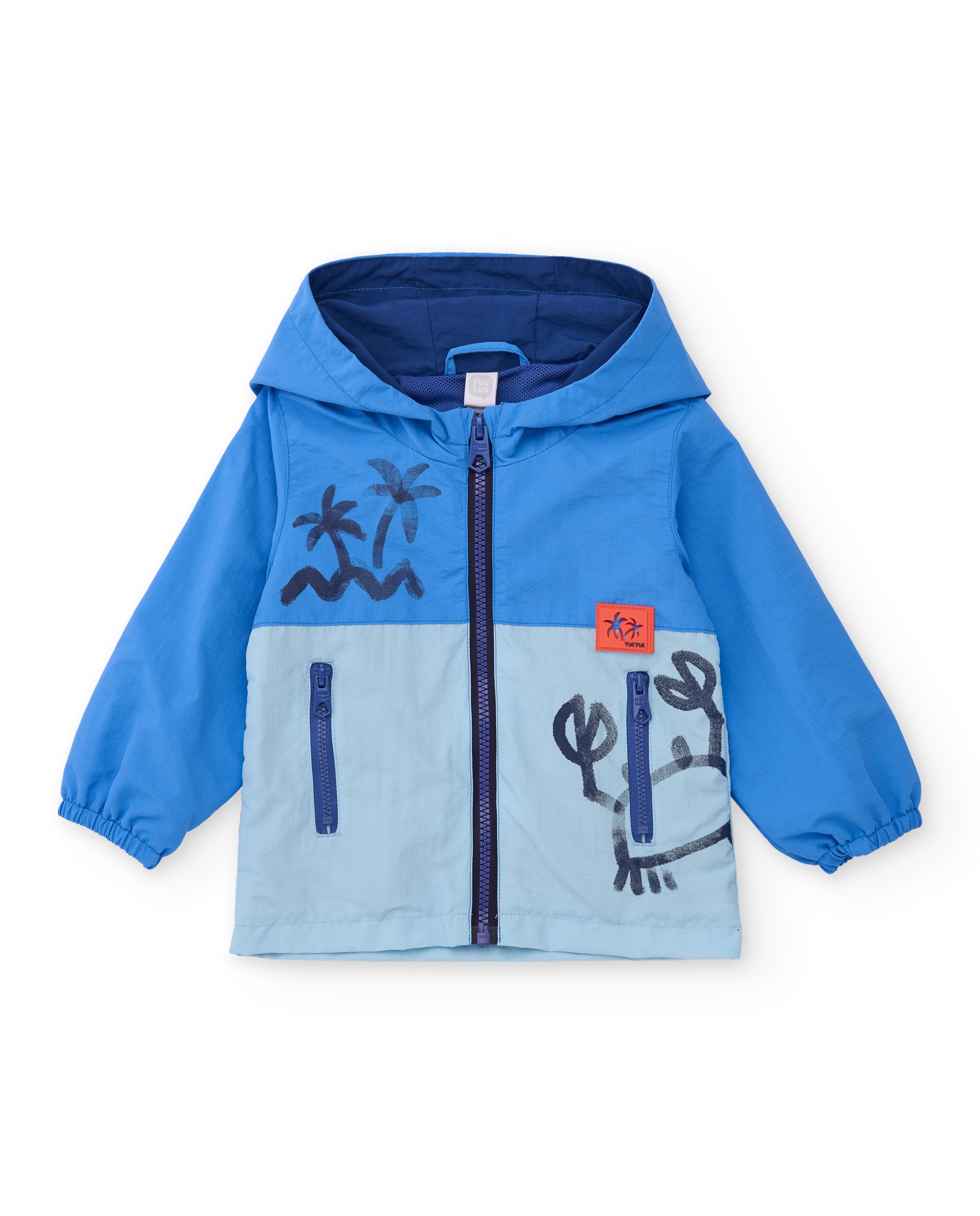 Tuc Tuc giacca bimbo blu con cappuccio e tasche zip