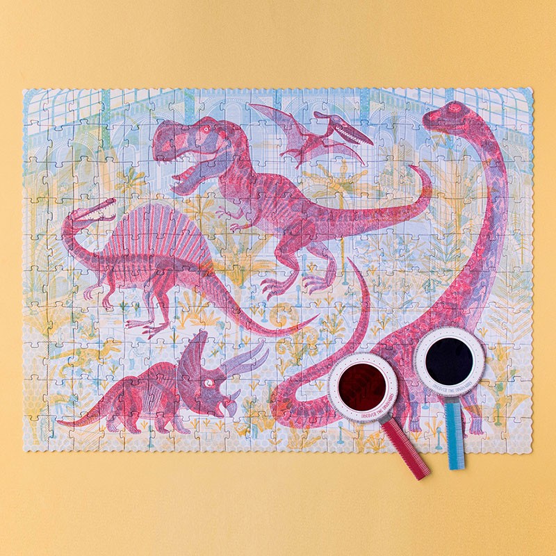 Londji Discover the Dinosaurs puzzle occhiali magici dinosauri