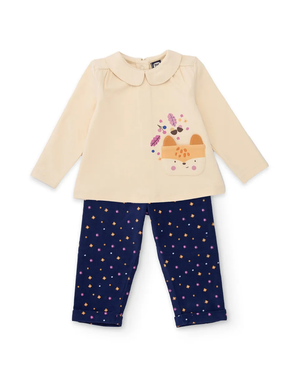 Tuc Tuc Magic Foxy completo neonata ecru pois