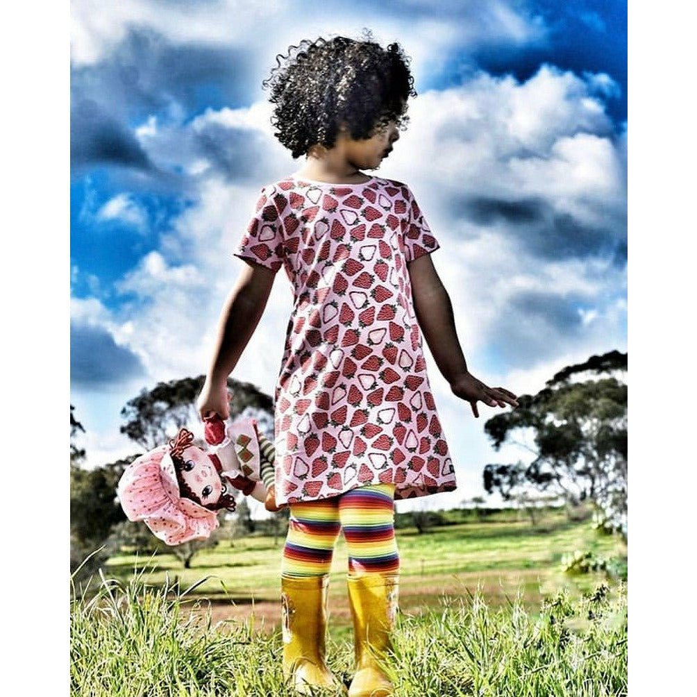 Slugs & Snails Rainbow leggings bimba arcobaleno cotone bio
