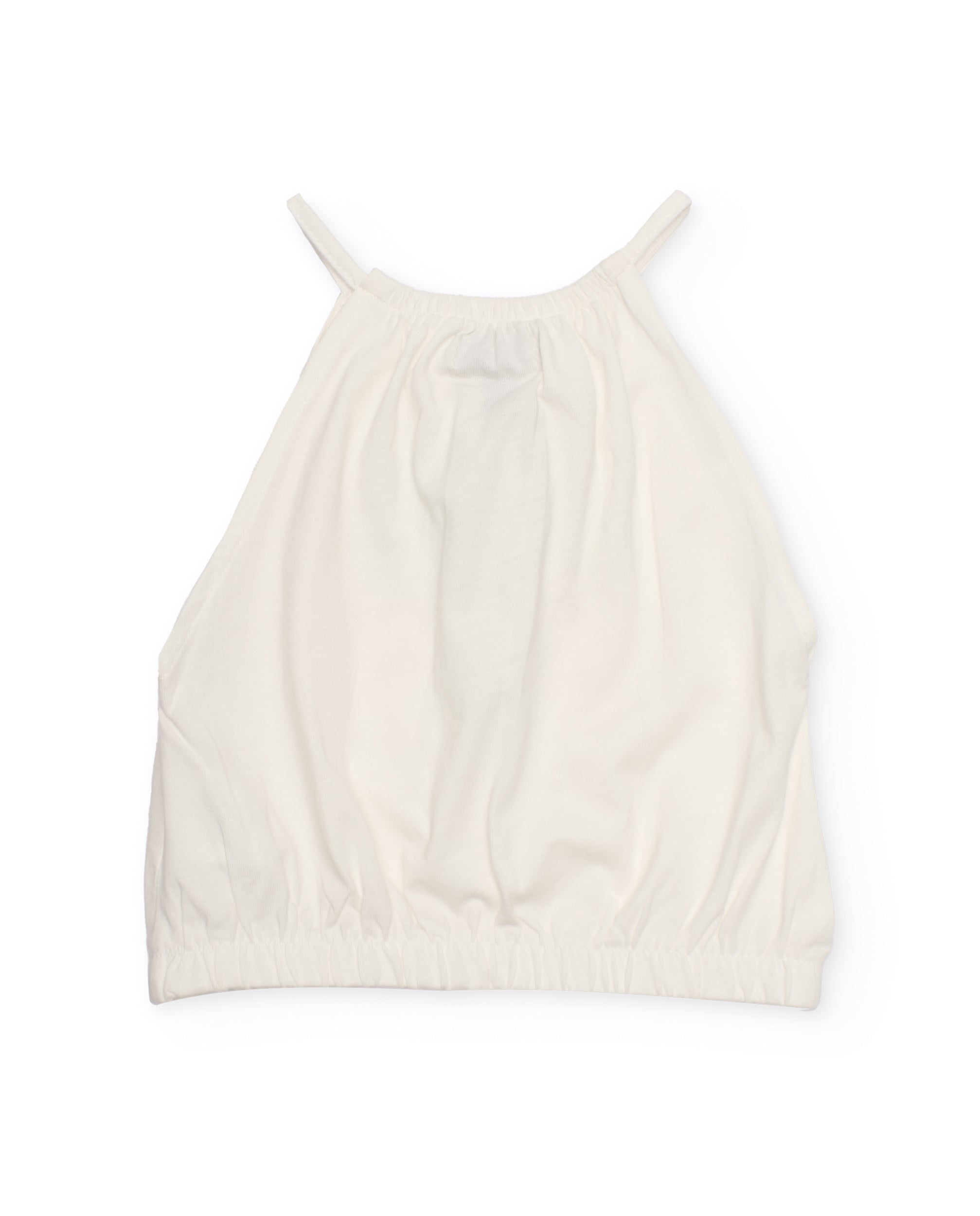 Tuc Tuc top bambina bianco floreale collo halter
