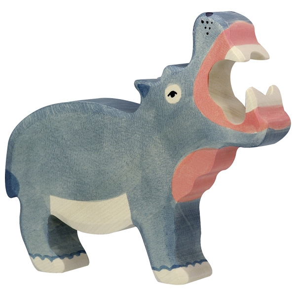 Holztiger Ippopotamo Grande figura legno 18 cm