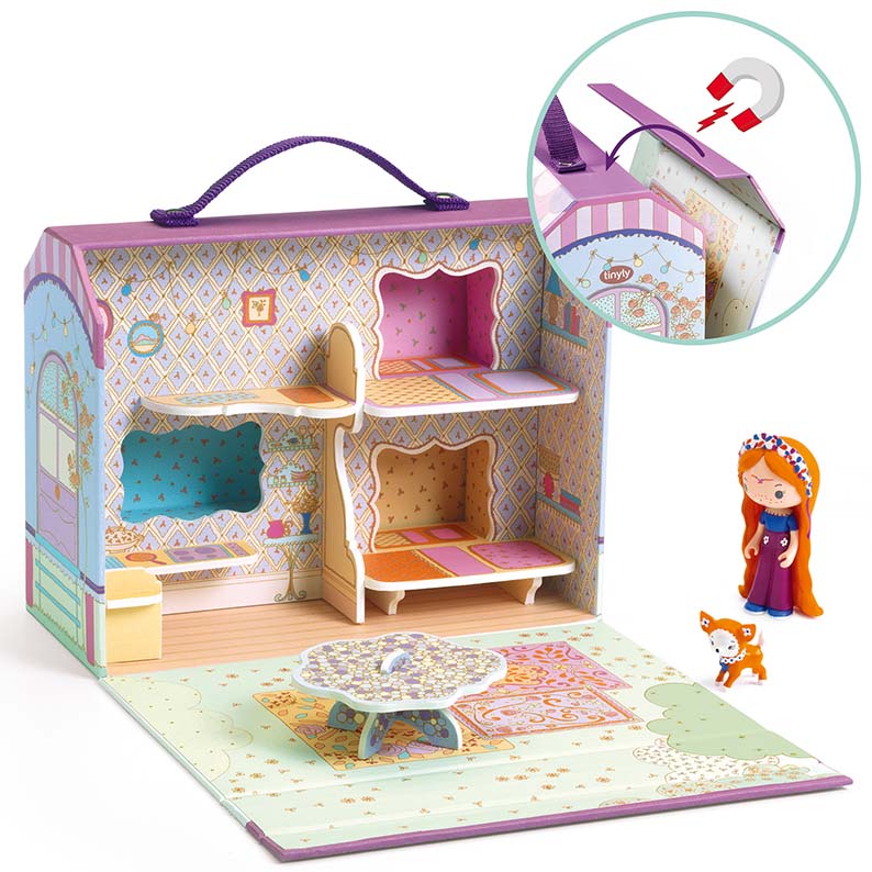 Djeco Tinyly Bluchka Indie figure collezionabile con valigetta