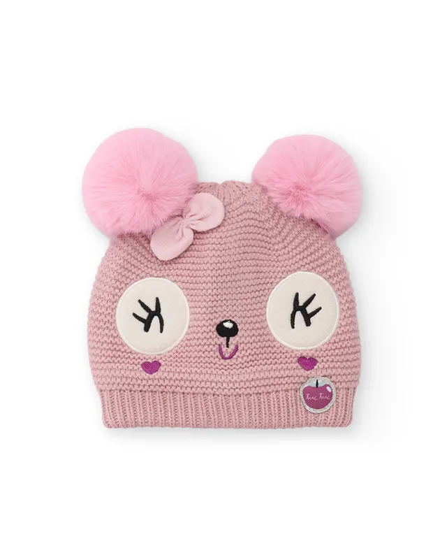 Tuc Tuc cappello bambina rosa maglia panda pon pon