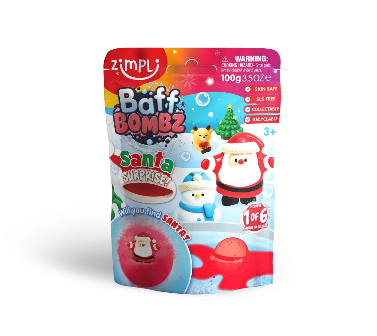 Zimpli Kids Baff Bombz Santa Surprise bomba bagno