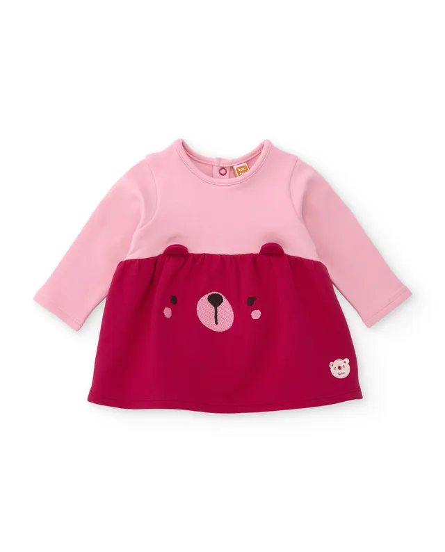 Tuc Tuc Vestito Neonata Orso Rosa Ciniglia