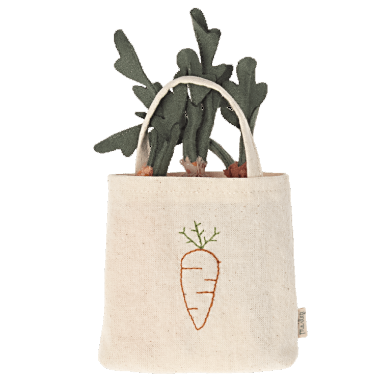 Maileg Miniatura Carote con Shopper Mini H 14 cm