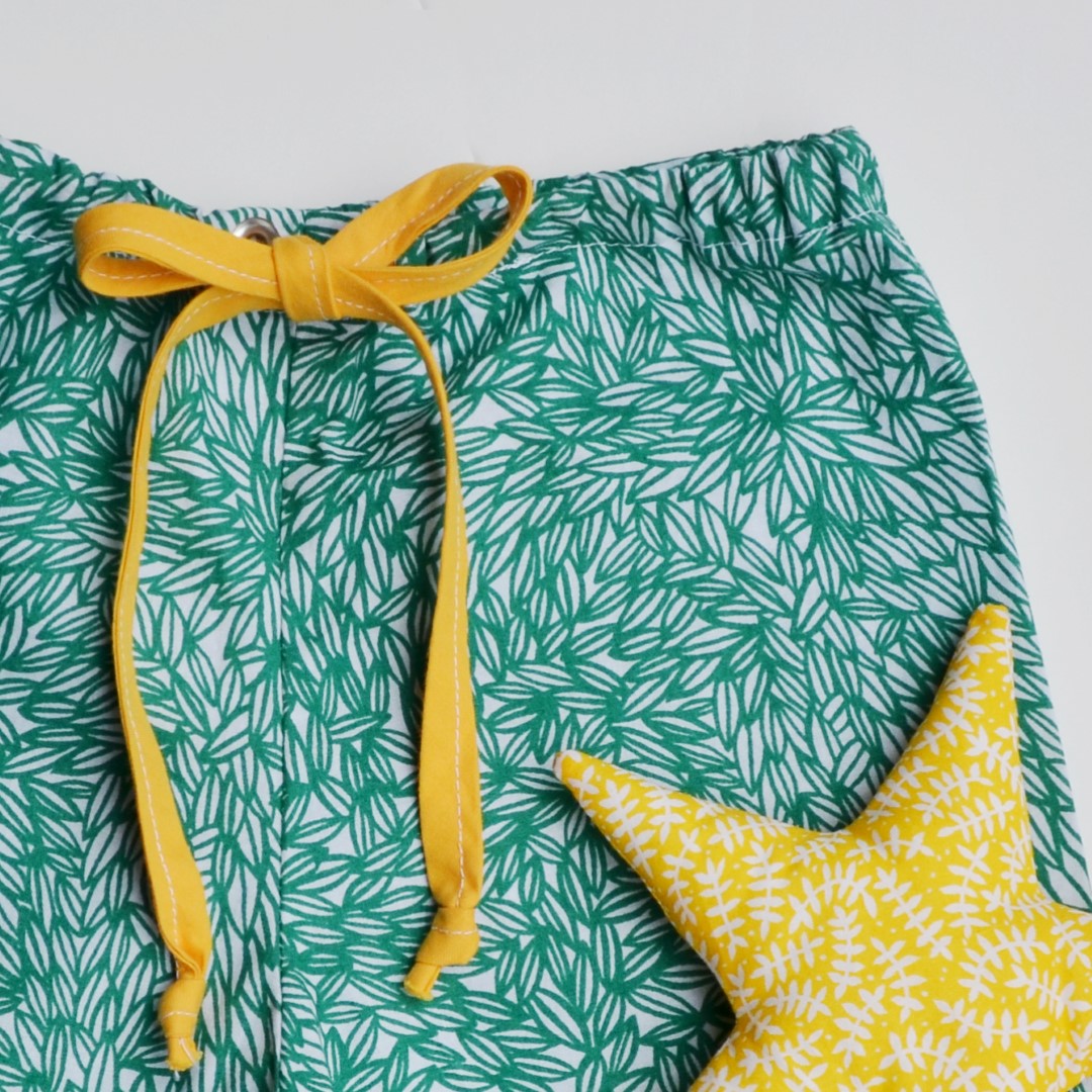 Cloud9 Fabrics Foliage tessuto cotone organico foglioline verdi