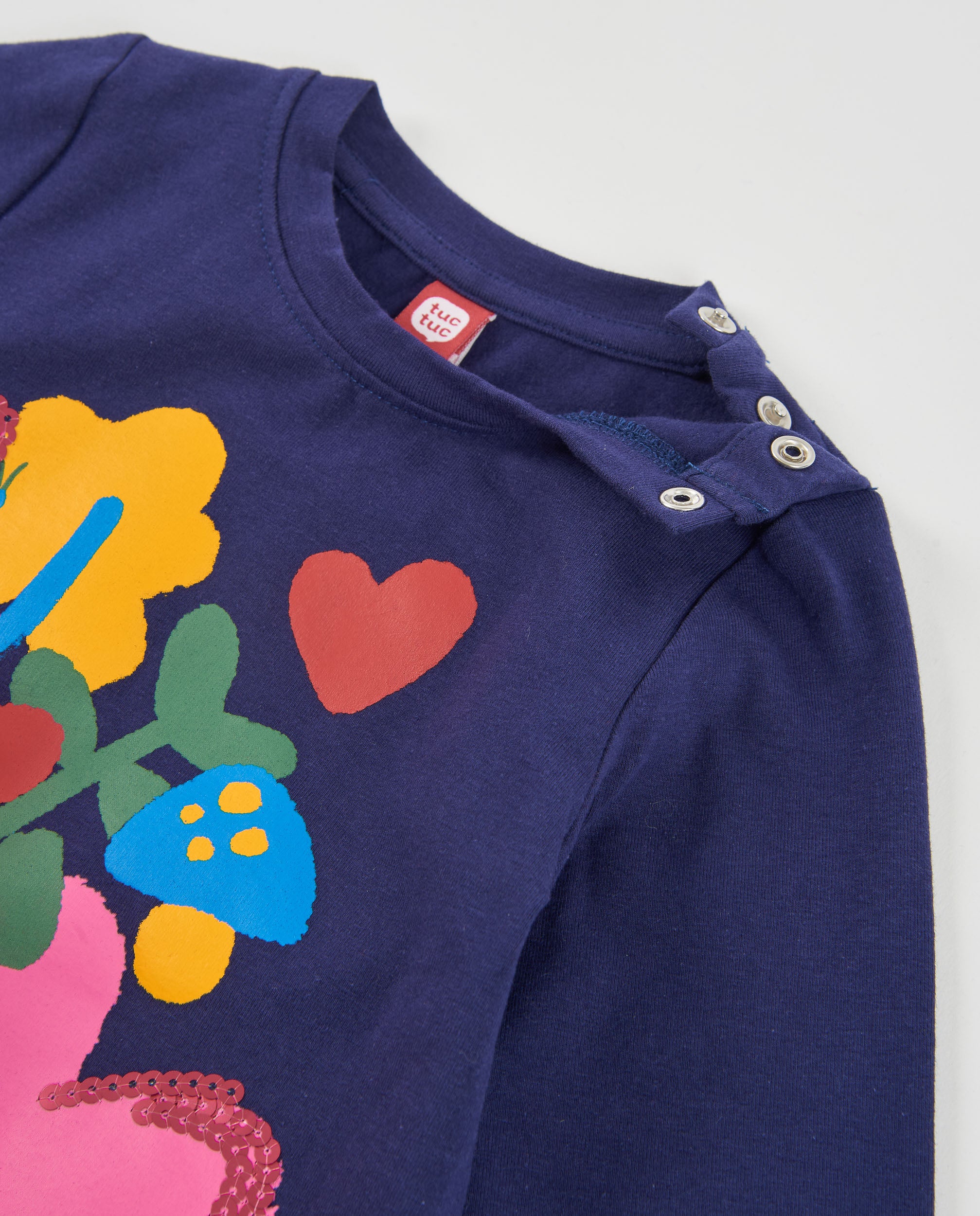 Tuc Tuc Good Wood maglietta maniche lunghe bambina blu fiori