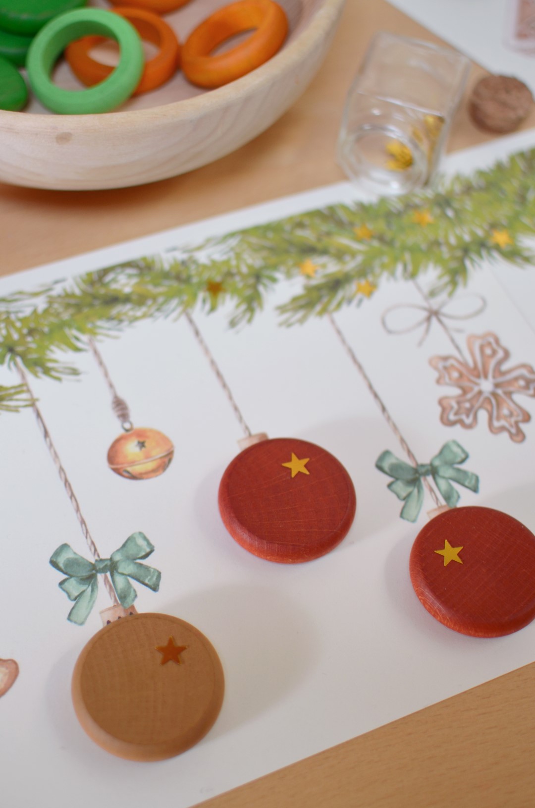Grapat Tomte Autunno calendario avvento legno