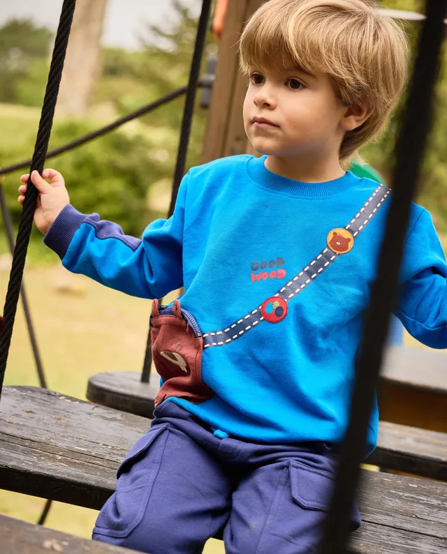 Tuc Tuc Good Wood tuta bimbo blu felpa e pantalone
