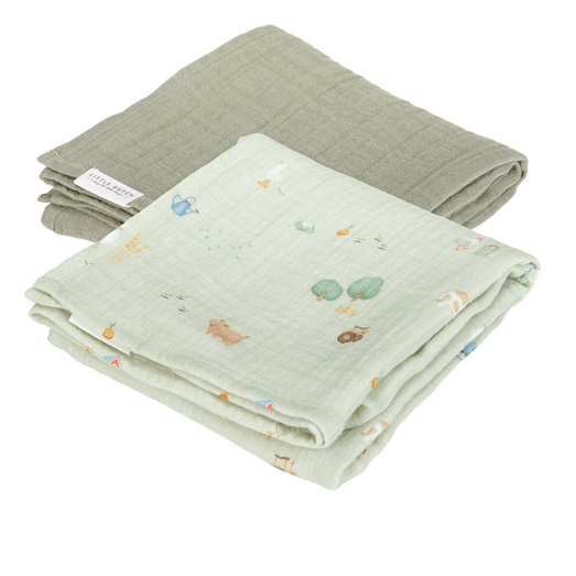 Little Dutch Farm teli mussola cotone 70x70 set 2 pezzi