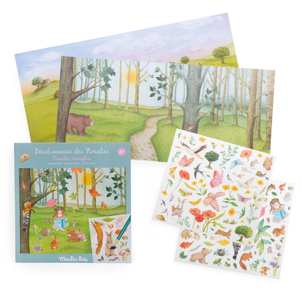 Moulin Roty Les Rosalie decalcomanie trasferelli carta