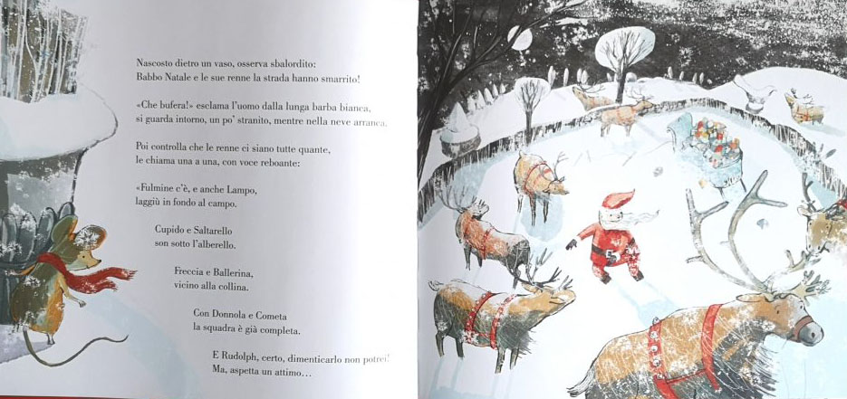 Gribaudo Il topolino e Babbo Natale libro 32 pagine 3 anni