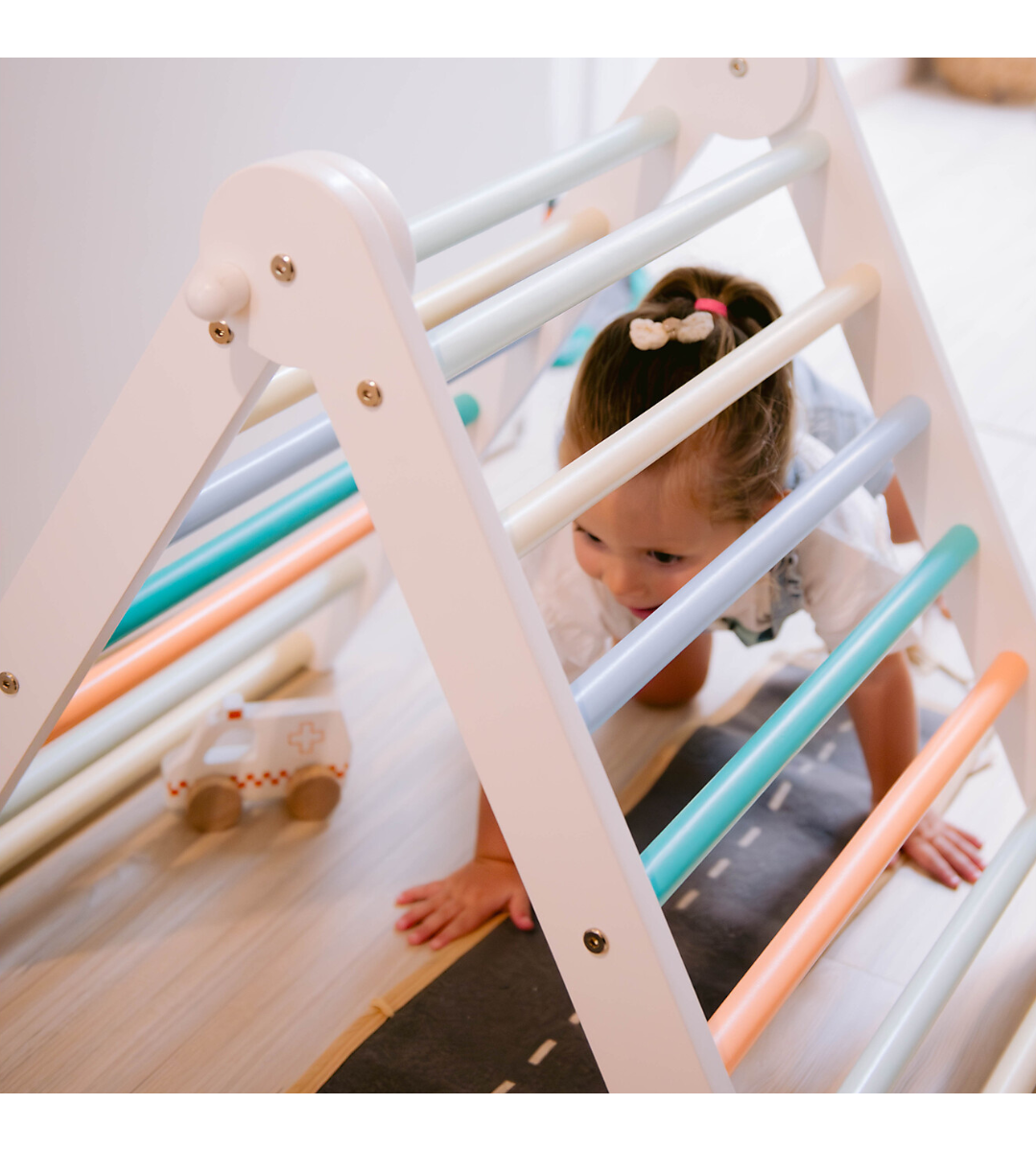 Triclimb Sunny Beach Triangolo Pikler legno con rampa