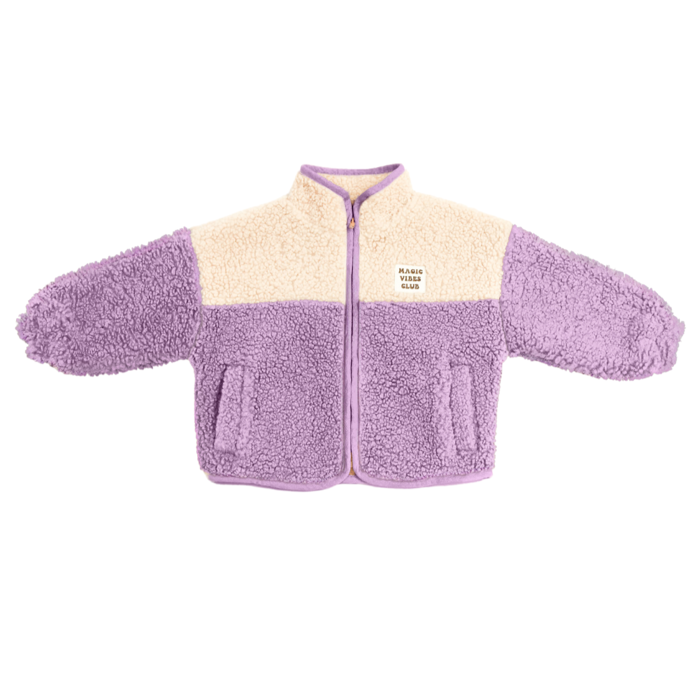 Ella and Rapha Little Teddy Smiley Jacket giacca lilla invernale
