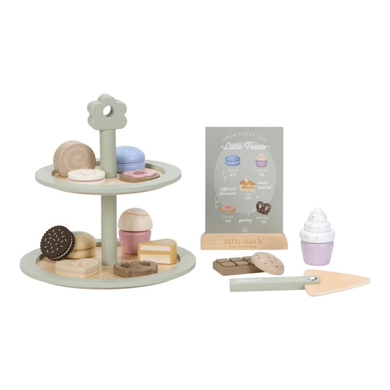 Little Dutch alzata dolci legno 3 piani con pasticcini