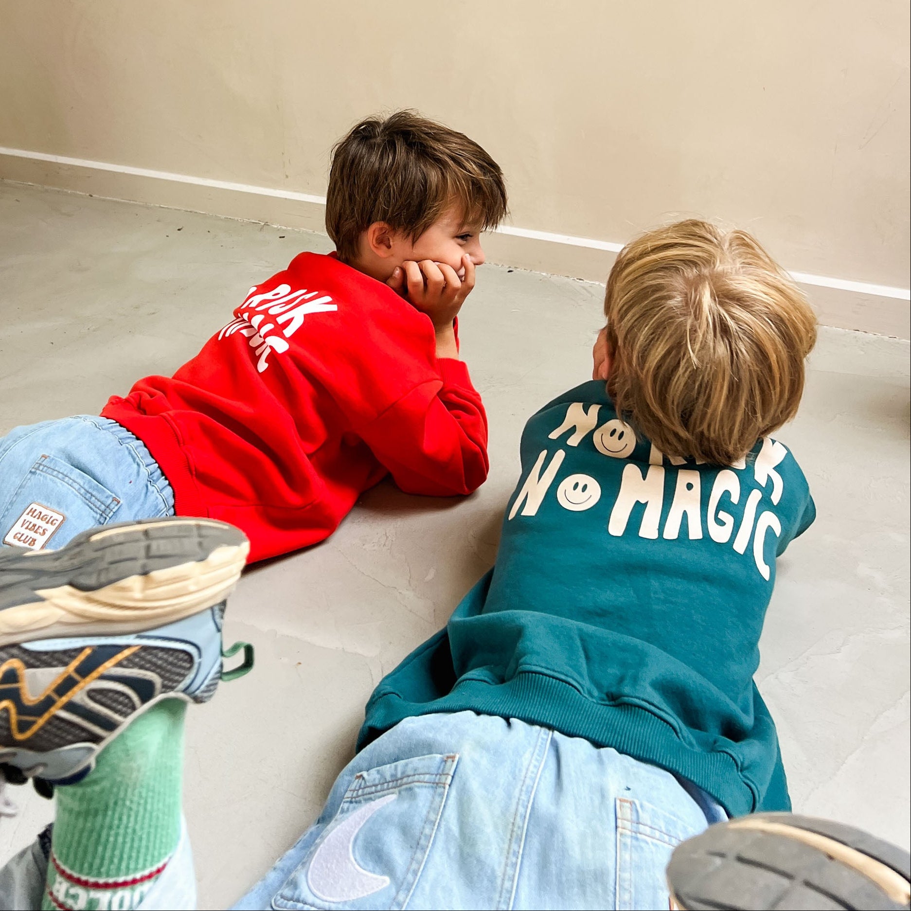 Ella and Rapha No Risk No Magic felpa blu petrolio 1-2 anni