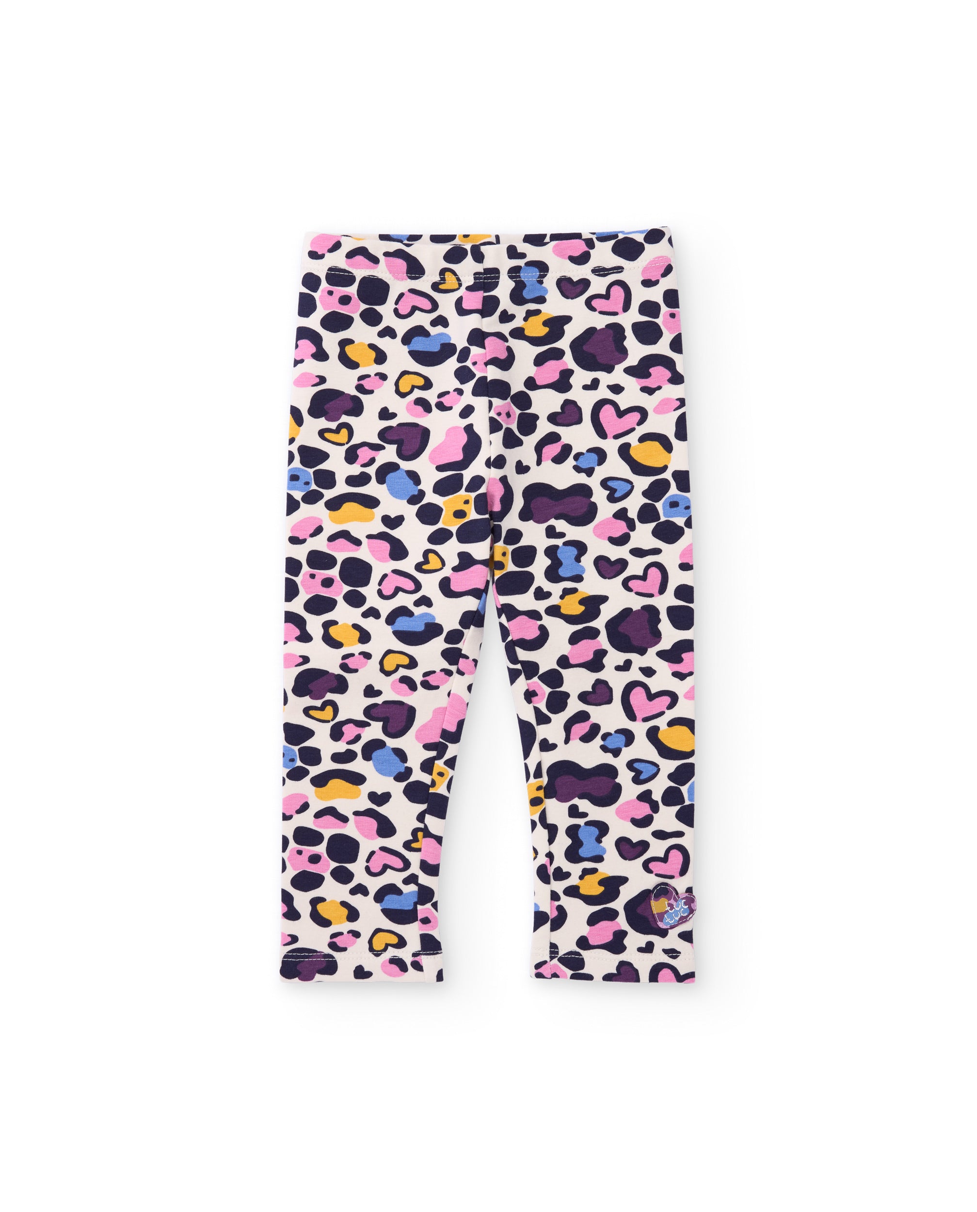 Tuc Tuc leggings bambina felpati animalier crudo