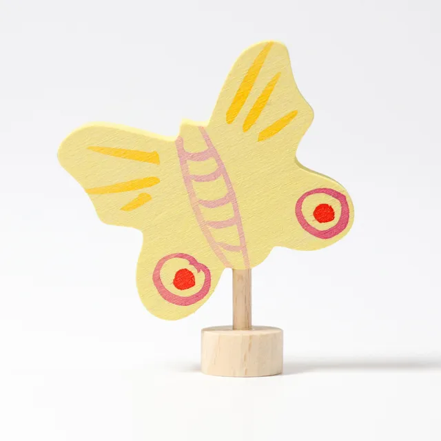 Grimm's Farfalla Gialla figura legno decorativa 6 cm