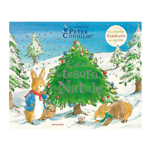 Mondadori Caccia al tesoro di Natale libro Peter finestrelle