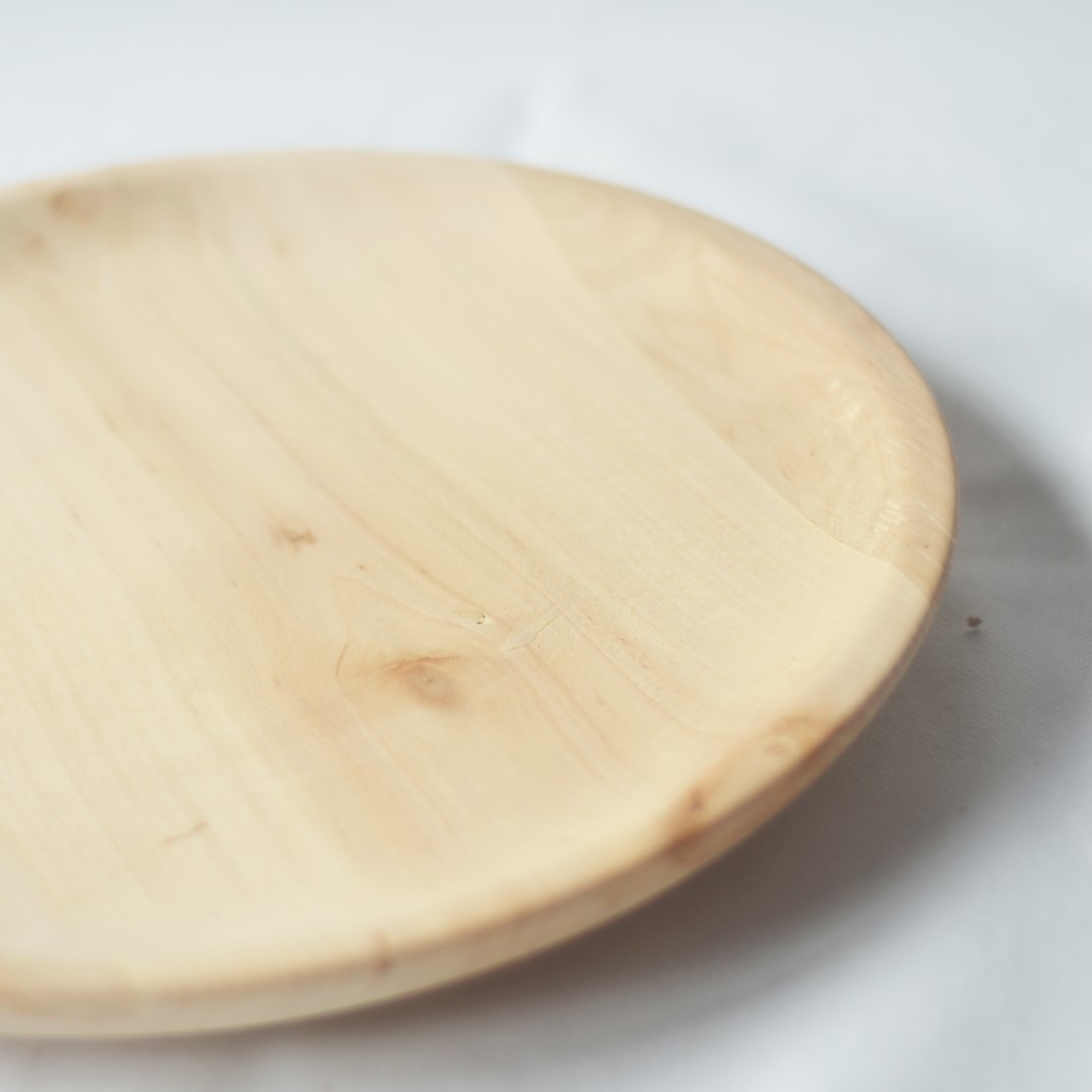 Vassoio rotondo legno naturale 30 cm per attività montessori