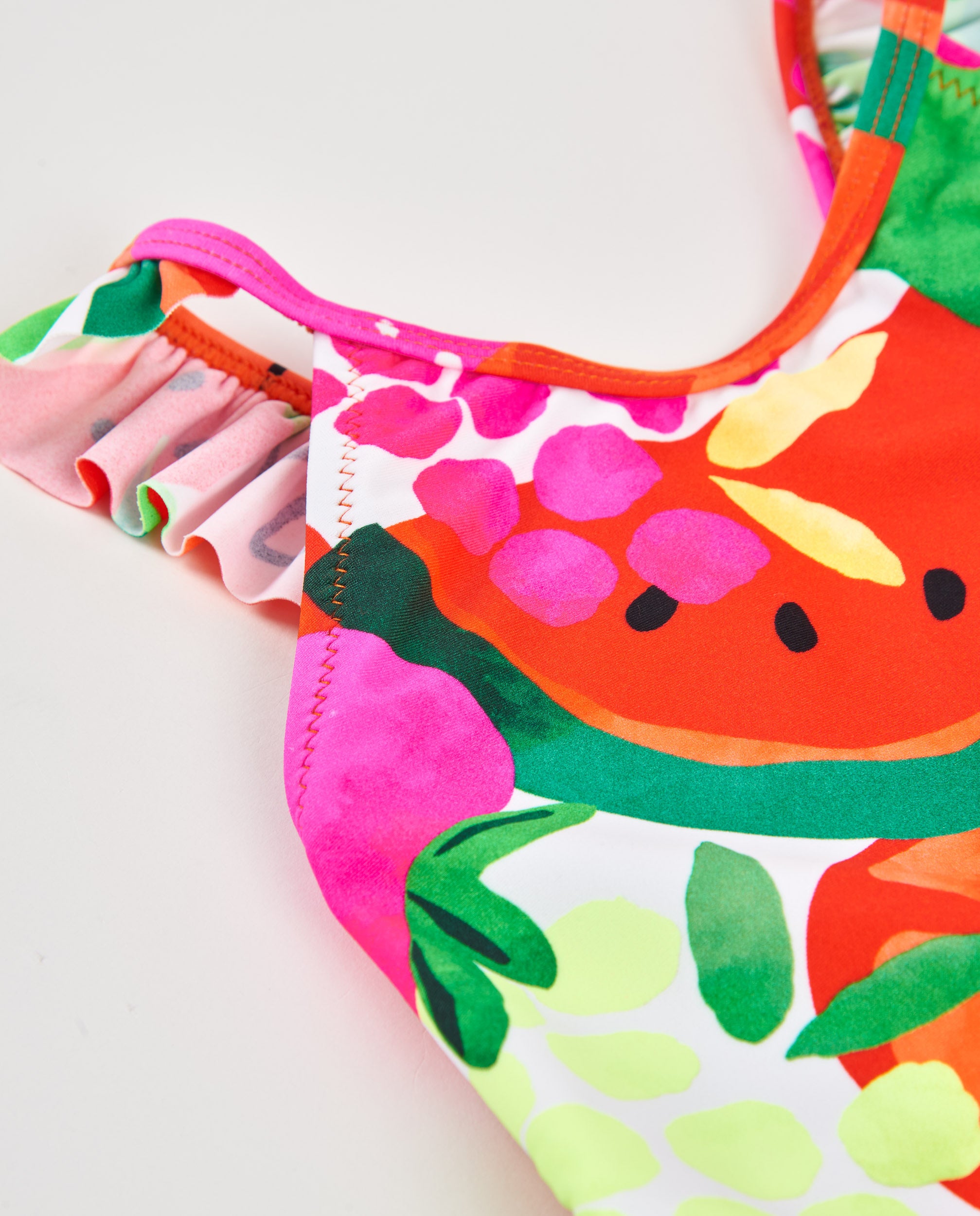 Tuc Tuc Costume Intero Bimba Rosso Frutta Volant