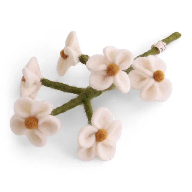Gry & Sif Non ti scordar di me bianco fiore feltro lana