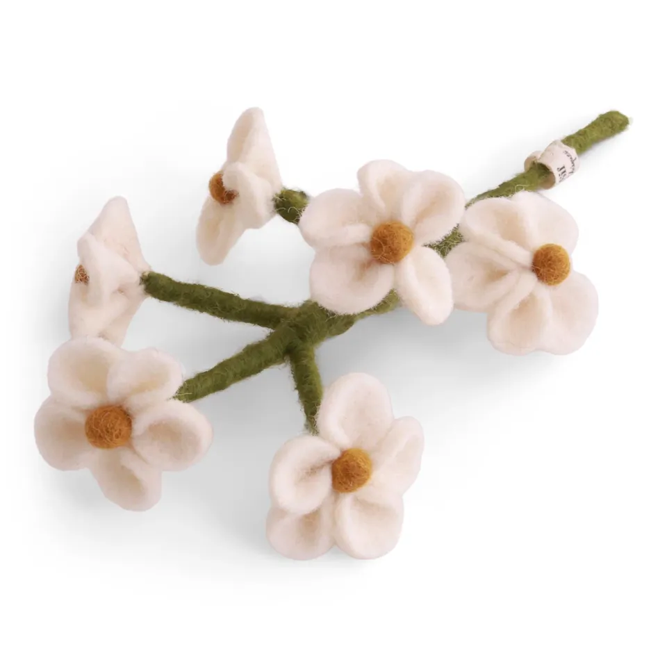Gry & Sif Non ti scordar di me bianco fiore feltro lana