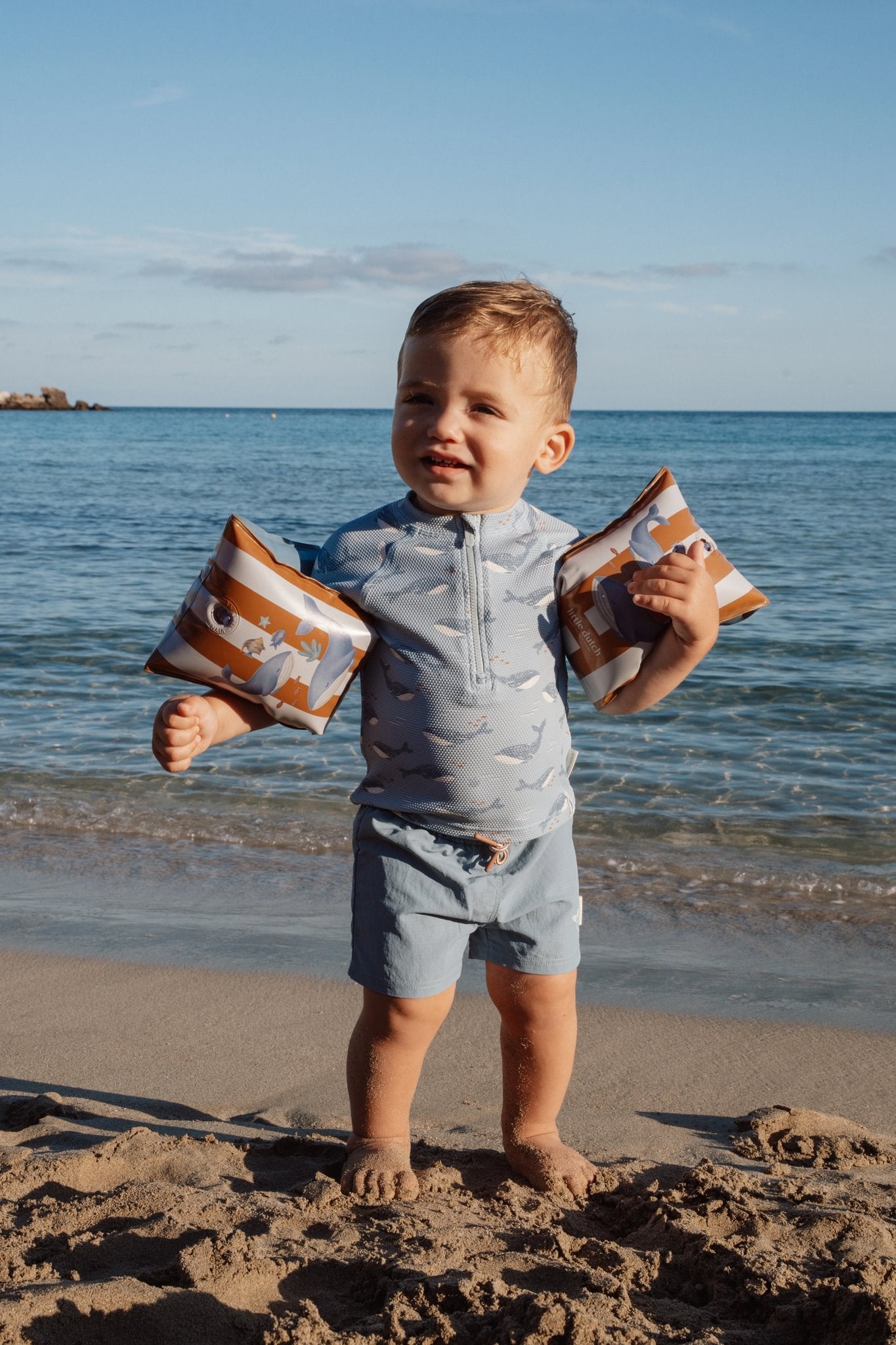 Little Dutch Balene braccioli bimbo 2-6 anni righe marroni