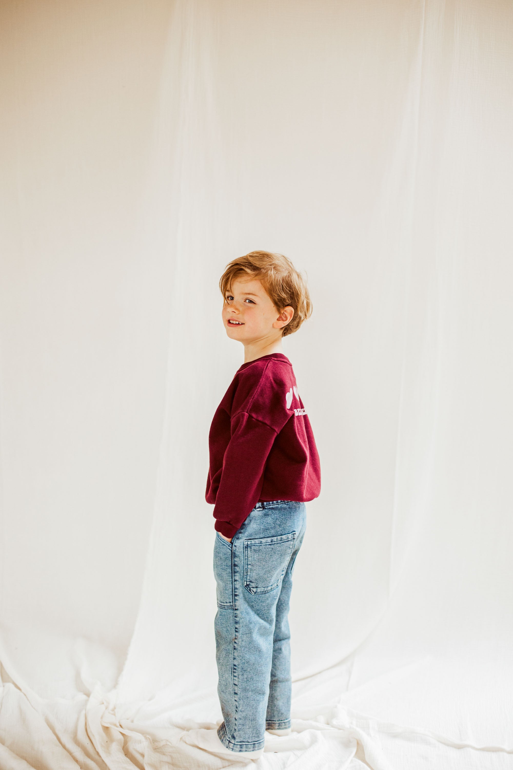 Ella and Rapha Belong Together felpa bimbo bordeaux loose