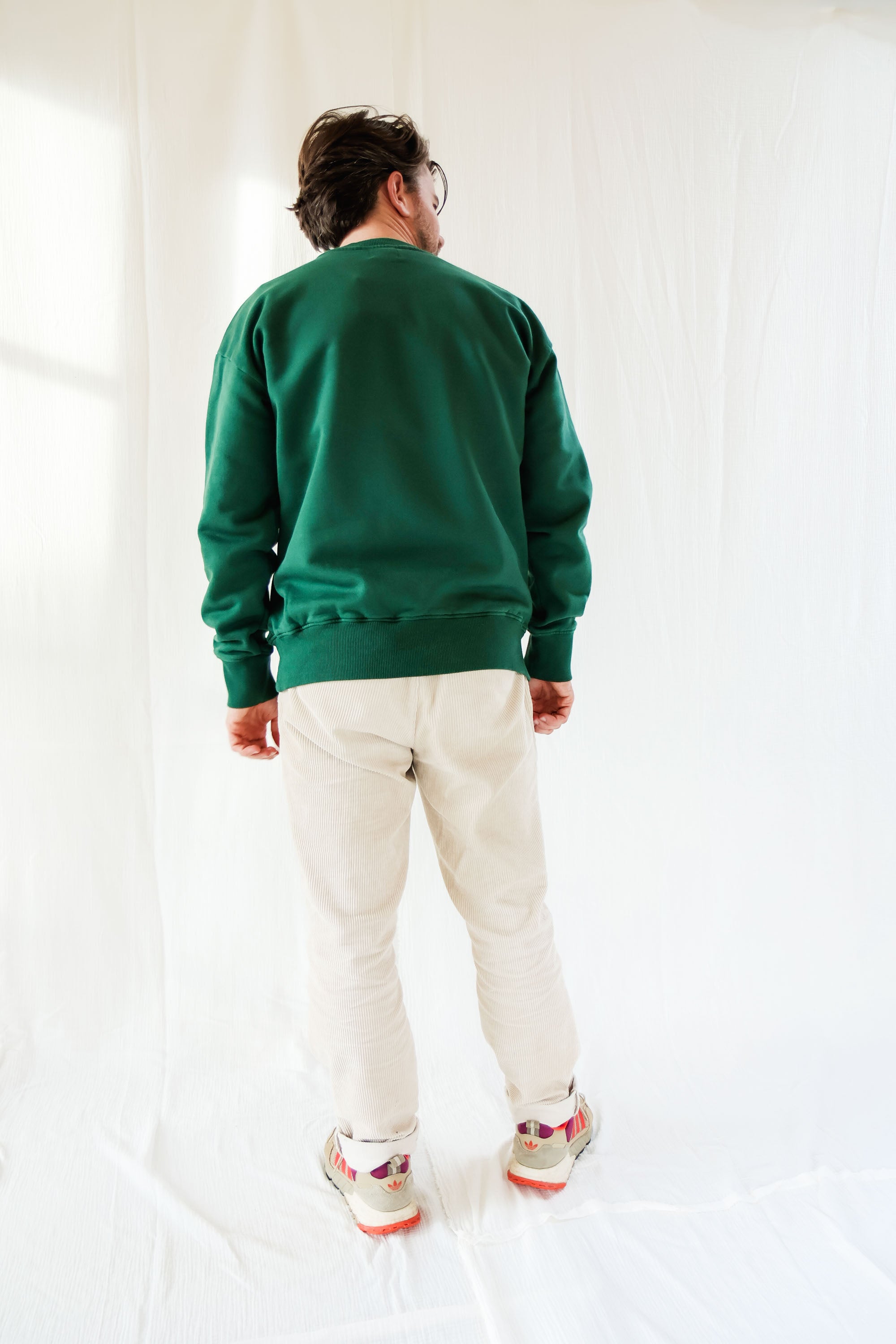 Ella and Rapha MOON felpa uomo verde in cotone