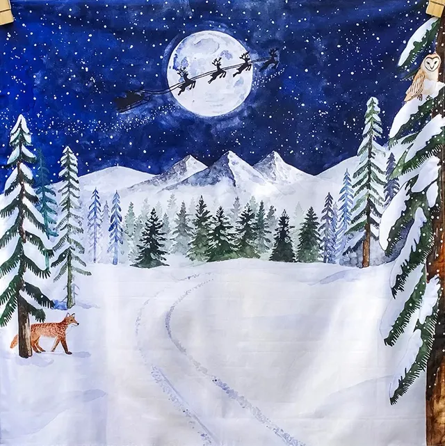 Wonderie Starry Winter's Night telo gioco cotone 100 cm