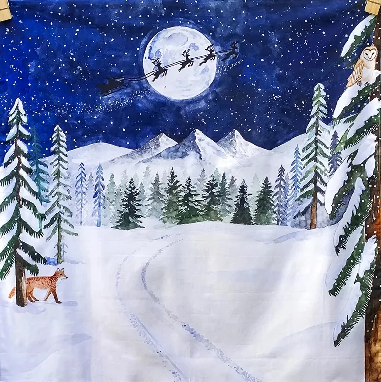 Wonderie Starry Winter's Night telo gioco cotone 100 cm