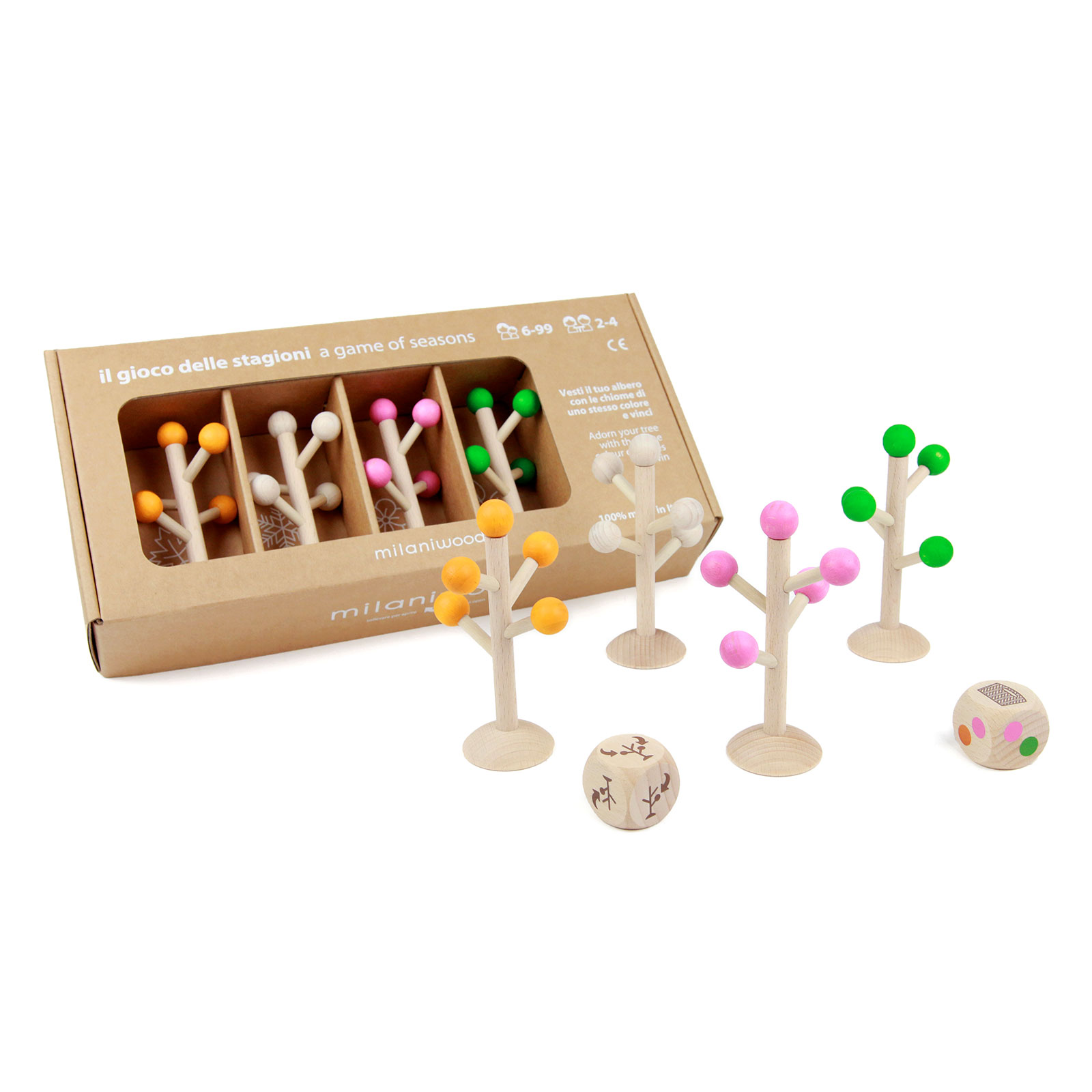 Milaniwood Il gioco delle stagioni gioco in legno 2-4 giocatori
