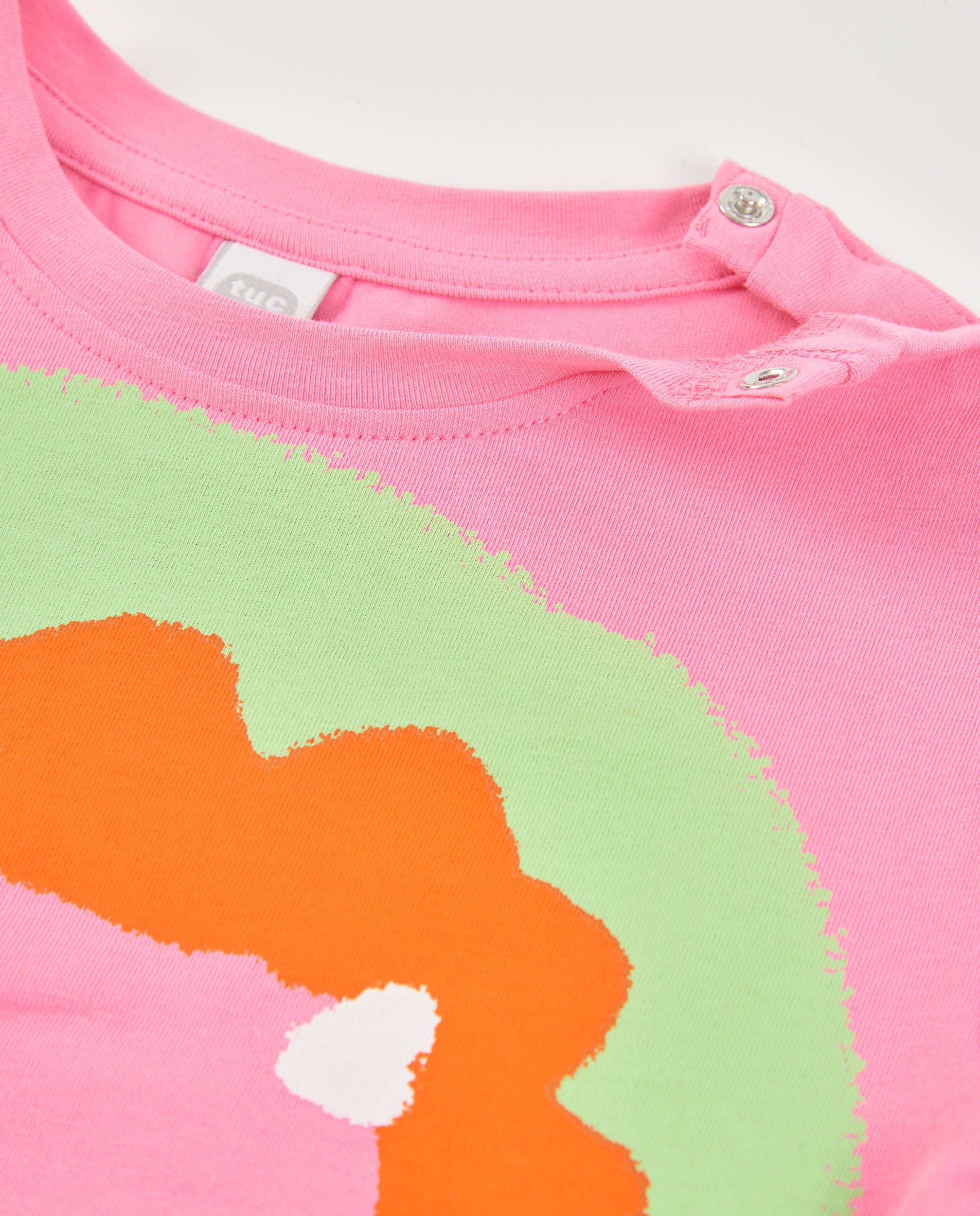 Tuc Tuc T-shirt bambina con nodo rosa stampa floreale