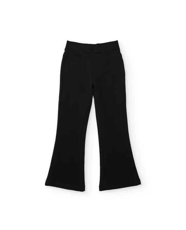 Tuc Tuc leggings felpati flare bambina neri caldi