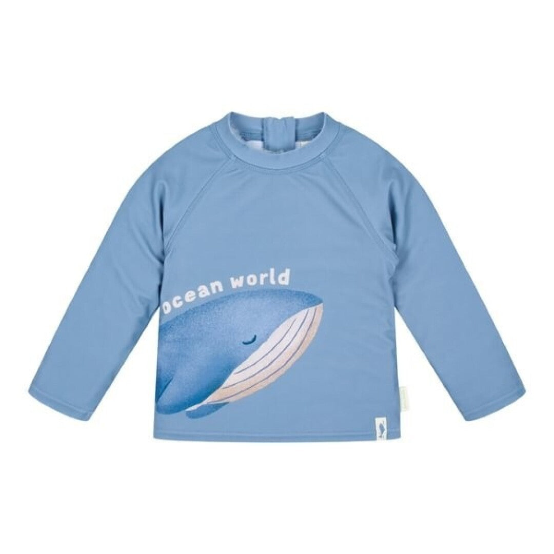 Little Dutch Maglia Mare Bimbo Balene Blu Manica Lunga