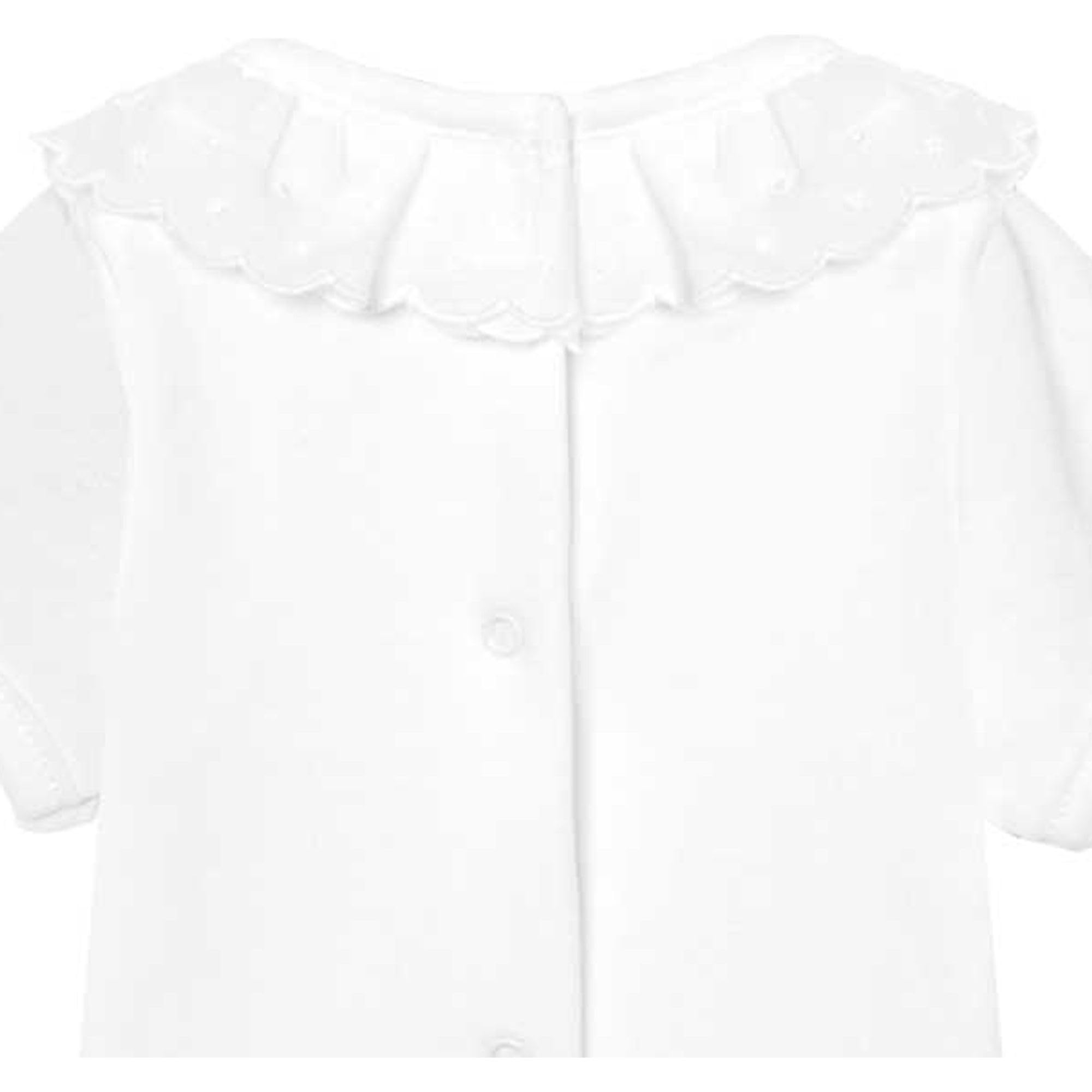 Babidu Body Maniche Corte Pizzo 6-9 Mesi Cotone Bianco