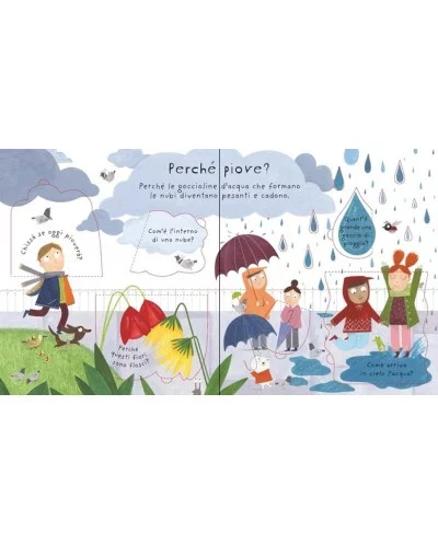 Usborne Perché piove? libro con alette cartonato 12 pagine
