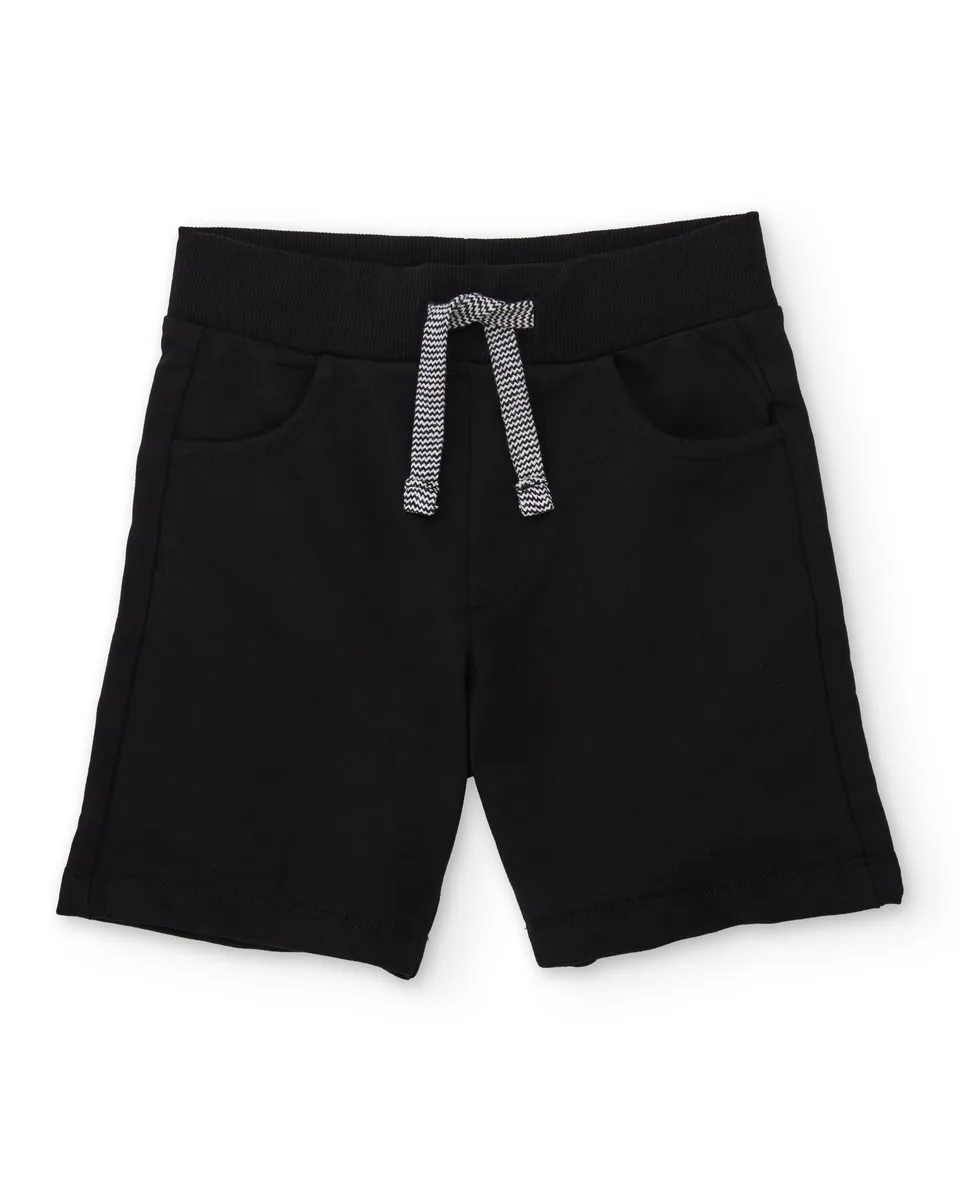 Tuc Tuc bermuda bambino nero cotone cordoncino