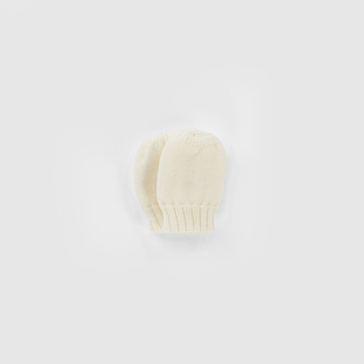 Kico Label guanti merino beige 0-6 mesi muffole neonato