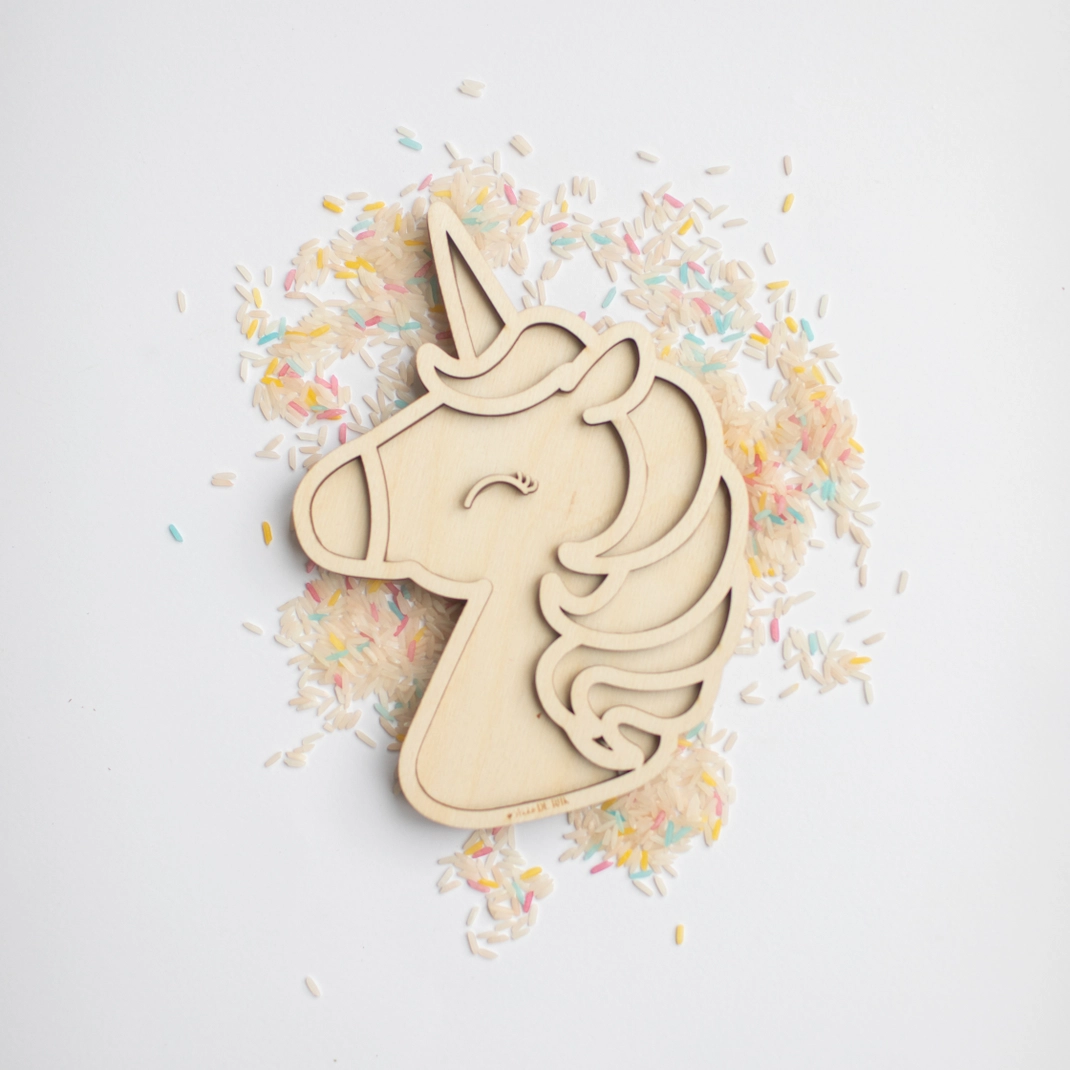 Studio de Rijk Play Tray Unicorn vassoio legno 18 cm