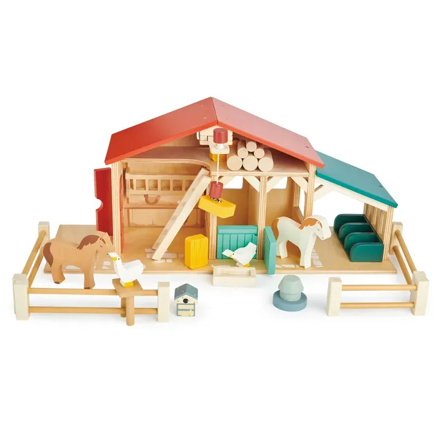 Tender Leaf Leaf Farm Set Fattoria legno 50 cm