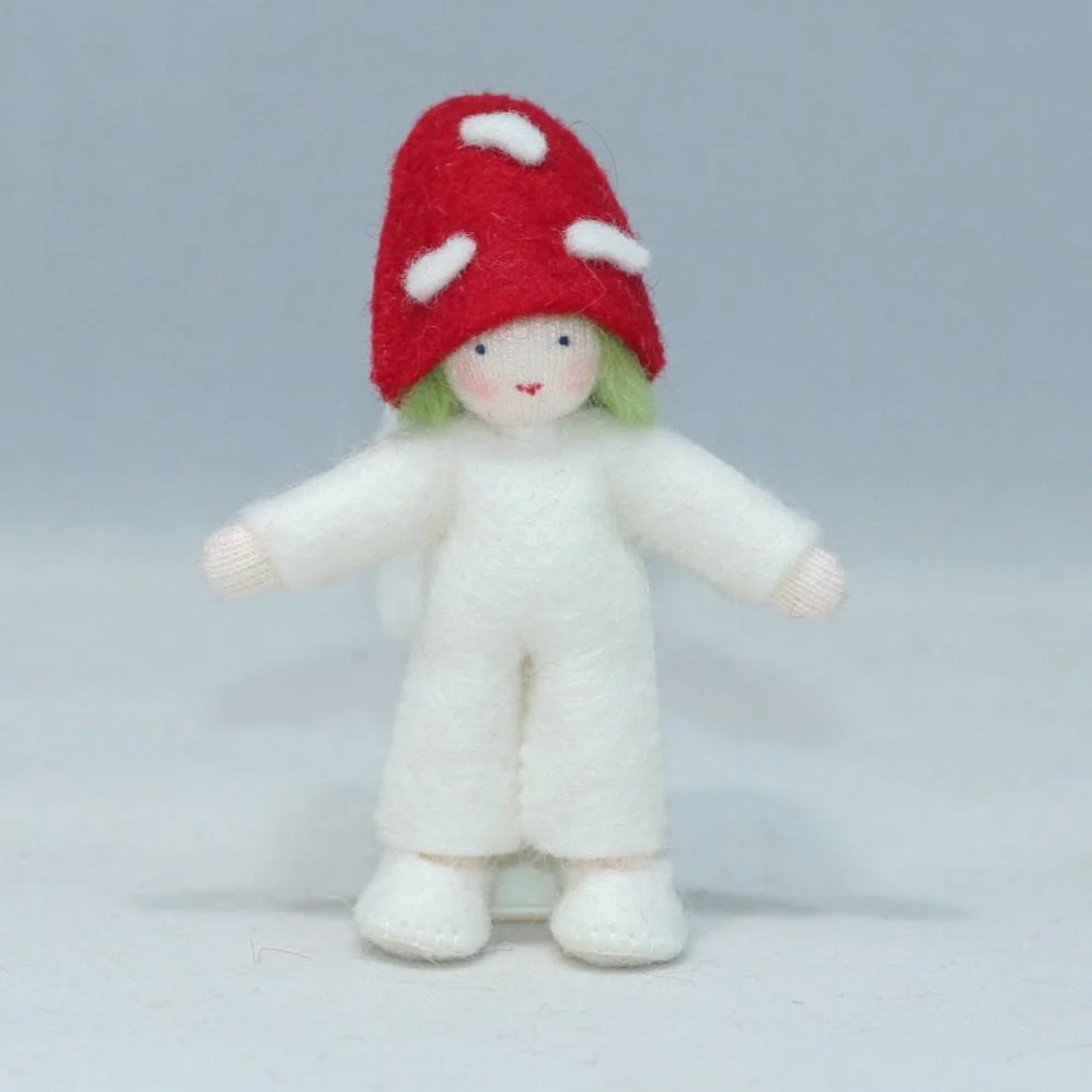 Ambrosius Fly Agaric 5 figure Waldorf feltro lana
